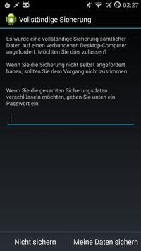 ADB Backup auf dem Androiden