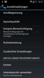 Anruf-Einstellungen