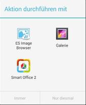 Aktion auswählen