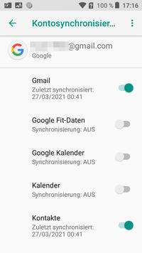 Was soll synchronisiert werden?