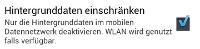 Hintergrunddaten einschränken