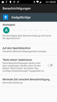 Benachrichtigungs-Einstellungen