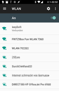 WLAN Konfiguration (Android 7)