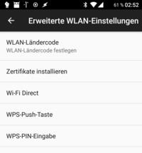 WLAN Konfiguration (Android 7)