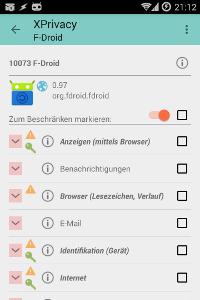 XPrivacy Einstellungen